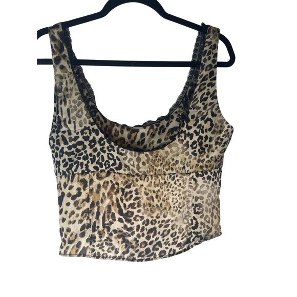 2/$30 ZARA Large Leopard Print Lace Trim Top - Picture 3 of 13